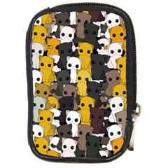 Cute Cats Pattern Compact Camera Cases by Valentinaart