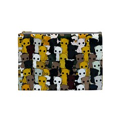 Cute Cats Pattern Cosmetic Bag (medium)  by Valentinaart