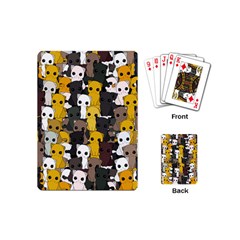 Cute Cats Pattern Playing Cards (mini)  by Valentinaart