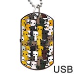 Cute cats pattern Dog Tag USB Flash (Two Sides) Front