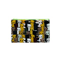 Cute Cats Pattern Cosmetic Bag (xs) by Valentinaart