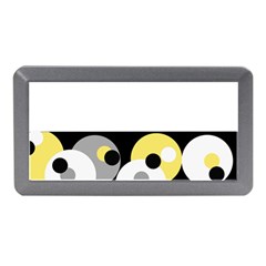 Black, Gray, Yellow Stripes And Dots Memory Card Reader (mini) by digitaldivadesigns