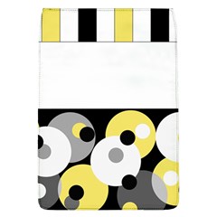 Black, Gray, Yellow Stripes And Dots Flap Covers (l)  by digitaldivadesigns