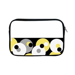 Black, Gray, Yellow Stripes And Dots Apple Ipad Mini Zipper Cases by digitaldivadesigns