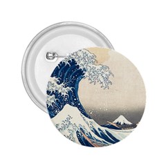 The Classic Japanese Great Wave Off Kanagawa By Hokusai 2 25  Buttons by PodArtist