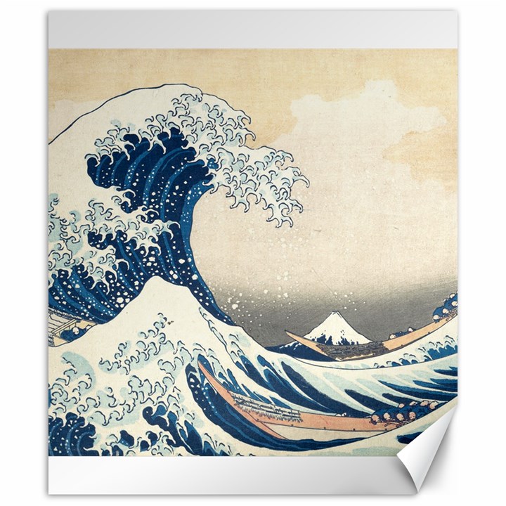 The Classic Japanese Great Wave off Kanagawa by Hokusai Canvas 20  x 24  