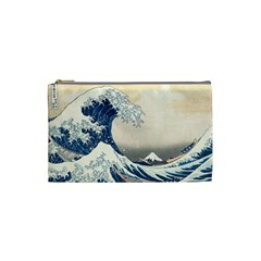 The Classic Japanese Great Wave Off Kanagawa By Hokusai Cosmetic Bag (small)  by PodArtist