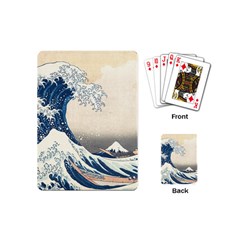 The Classic Japanese Great Wave Off Kanagawa By Hokusai Playing Cards (mini)  by PodArtist