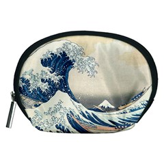 The Classic Japanese Great Wave Off Kanagawa By Hokusai Accessory Pouches (medium)  by PodArtist