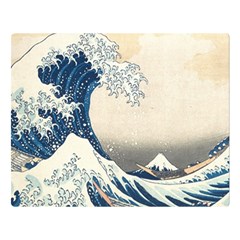 The Classic Japanese Great Wave Off Kanagawa By Hokusai Double Sided Flano Blanket (large) 