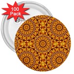 Golden Mandalas Pattern 3  Buttons (100 pack)  Front