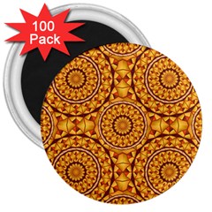 Golden Mandalas Pattern 3  Magnets (100 Pack) by linceazul