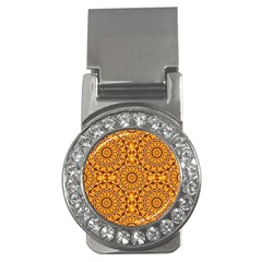 Golden Mandalas Pattern Money Clips (cz)  by linceazul