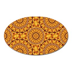 Golden Mandalas Pattern Oval Magnet by linceazul