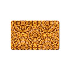 Golden Mandalas Pattern Magnet (name Card) by linceazul