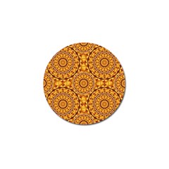 Golden Mandalas Pattern Golf Ball Marker by linceazul