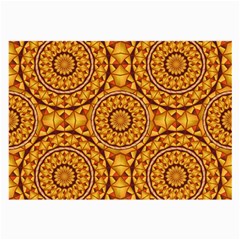 Golden Mandalas Pattern Large Glasses Cloth (2-side) by linceazul