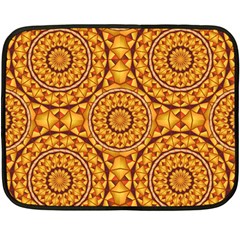 Golden Mandalas Pattern Fleece Blanket (mini) by linceazul