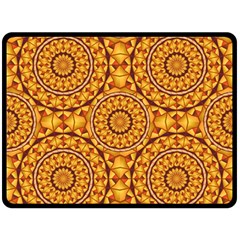 Golden Mandalas Pattern Fleece Blanket (large)  by linceazul