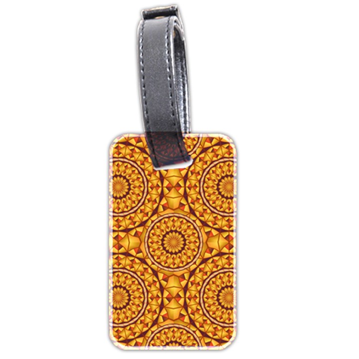 Golden Mandalas Pattern Luggage Tags (Two Sides)