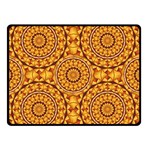 Golden Mandalas Pattern Double Sided Fleece Blanket (Small)  45 x34  Blanket Back