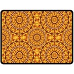 Golden Mandalas Pattern Double Sided Fleece Blanket (Large)  80 x60  Blanket Front