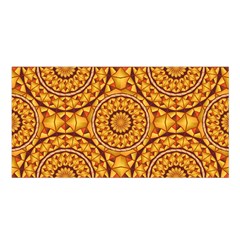 Golden Mandalas Pattern Satin Shawl by linceazul