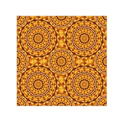 Golden Mandalas Pattern Small Satin Scarf (square) by linceazul