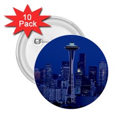 Space Needle Seattle Washington 2 25  Buttons (10 Pack)  by Nexatart