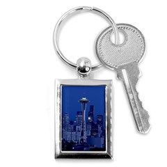 Space Needle Seattle Washington Key Chains (rectangle)  by Nexatart