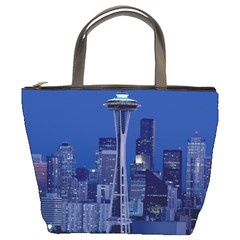 Space Needle Seattle Washington Bucket Bags by Nexatart