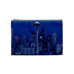 Space Needle Seattle Washington Cosmetic Bag (medium)  by Nexatart