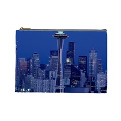 Space Needle Seattle Washington Cosmetic Bag (large)  by Nexatart