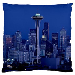 Space Needle Seattle Washington Large Cushion Case (two Sides) by Nexatart