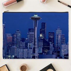 Space Needle Seattle Washington Cosmetic Bag (xxxl)  by Nexatart