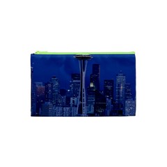 Space Needle Seattle Washington Cosmetic Bag (xs) by Nexatart