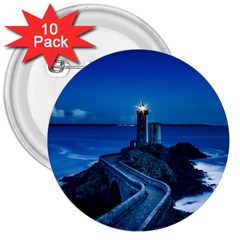 Plouzane France Lighthouse Landmark 3  Buttons (10 Pack)  by Nexatart