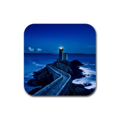 Plouzane France Lighthouse Landmark Rubber Square Coaster (4 Pack)  by Nexatart