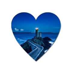 Plouzane France Lighthouse Landmark Heart Magnet by Nexatart