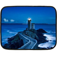 Plouzane France Lighthouse Landmark Double Sided Fleece Blanket (Mini) 