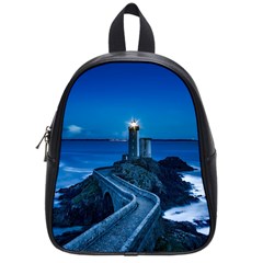 Plouzane France Lighthouse Landmark School Bag (small) by Nexatart