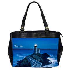 Plouzane France Lighthouse Landmark Office Handbags (2 Sides)  by Nexatart