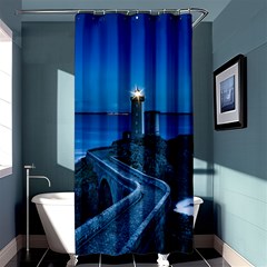 Plouzane France Lighthouse Landmark Shower Curtain 36  X 72  (stall)  by Nexatart