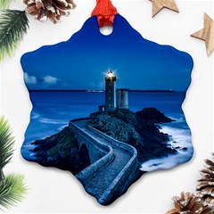 Plouzane France Lighthouse Landmark Ornament (snowflake) by Nexatart