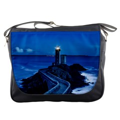 Plouzane France Lighthouse Landmark Messenger Bags by Nexatart