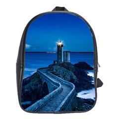 Plouzane France Lighthouse Landmark School Bag (xl) by Nexatart