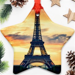 Eiffel Tower Paris France Landmark Ornament (star) by Nexatart