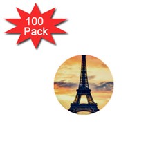 Eiffel Tower Paris France Landmark 1  Mini Buttons (100 Pack)  by Nexatart