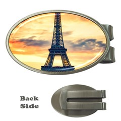 Eiffel Tower Paris France Landmark Money Clips (oval)  by Nexatart