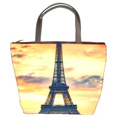 Eiffel Tower Paris France Landmark Bucket Bags by Nexatart